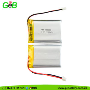 New born 753650 1400 mAh <span class=keywords><strong>3</strong></span>,7 V lithium battery microphone flag - Product Image 5