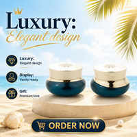 Pot en verre vide pour crème visage, 50 ml, emballage cosmétique de luxe avec bouchon doré