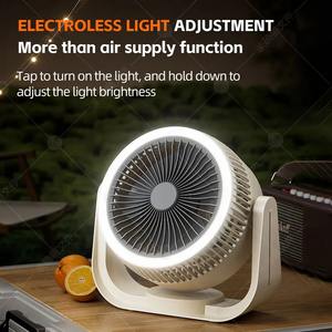 Ventilador de Circulación de Aire Ultra Silencioso y Elegante, Ventilador de Pared Recargable de 2000 mAh con Luz, Ventilador de Refrigeración para Hogar, Oficina y Cocina - Product Image 6