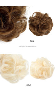 ธรรมชาติ Messy ผมปลอม Bun เส้นผม Scrunchies Updo หางม้าขยายหยิกผมสังเคราะห์ Chignon สําหรับผู้หญิง - Product Image 4