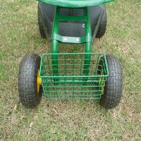 Chariot chariot portatif à plateforme d'entraînement électrique, chariot avec siège, chariot de jardin lourd à utiliser avec support de tige