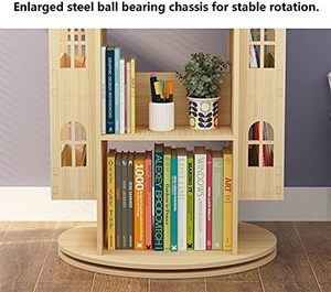 Scaffale per libri rotante di 360 gradi in piedi scaffale per libri per bambini scaffale per libri in <span class=keywords><strong>legno</strong></span> Organizer Stand - Product Image 4