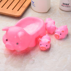 Juguete Infantil con Forma de Cerdito Rosa, Lindo y Adorable, para Padres e Hijos, Juguete de Baño para Niños con Sonido al Apretar - Product Image 2