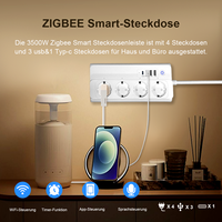 Regleta Inteligente WiFi Zigbee Matter EU LangYeao de 3500W 16A, 4 Tomas de Corriente con Control Independiente, 3 Puertos USB y 1 Tipo-C, Compatible con Home Assistant y Alexa