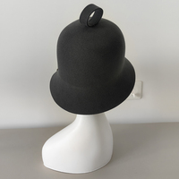Chapeau de sauna en feutre de laine léger, isolant, résistant à la vapeur et durable, pour bain russe, spa et usage domestique, avec broderie de type bob