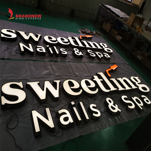 BRANDNEWSIGN fabricant sur mesure 3d signe lettres décoration extérieur Logo signe conseil mural acrylique signes - Product Image 3