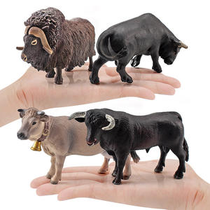 Juego de figuritas de animales de granja simulados, almizcle, buey suizo, vaca marrón, <span class=keywords><strong>ganado</strong></span> del norte de África, Toro Negro, decoración de rancho en <span class=keywords><strong>miniatura</strong></span> sólida - Product Image 4