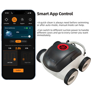 Limpiador Robótico de <span class=keywords><strong>Piscinas</strong></span> Inalámbrico con Batería de Litio, Aspiradora Inteligente Automática para Paredes y Suelos, 3-4 Horas de Autonomía, para Villas, Hoteles y <span class=keywords><strong>Piscinas</strong></span> Comerciales - Product Image 2
