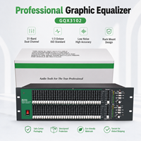 AOFO GQX3102 Ecualizador Gráfico Analógico Estéreo Profesional de Doble Canal y 31 Bandas con 1/3 de Octava para Equipos de Estudio Musical