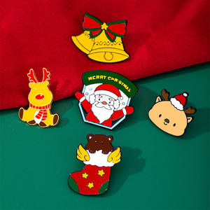 33款库存圣诞装饰胸针金属胸针女胸针定制珐琅翻领胸针圣诞礼物徽章 - Product Image 5