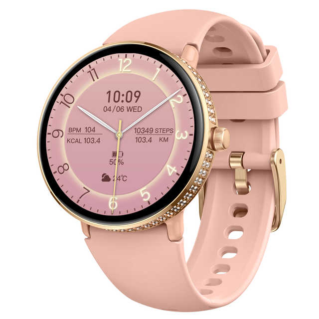 Women's Smart Watch: 1.19'' Screen Heart Rate Oxygen Monitoring IP68 Waterproof Long Battery Fitness & Daily Elegance