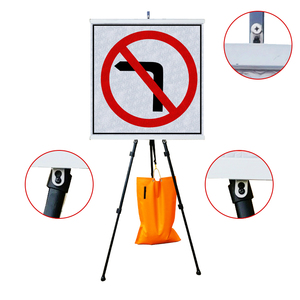 Bouwplaats Draagbaar Opvouwbaar Gevarenherinnering Reflecterend Veiligheidswaarschuwingstent Driepoot Verkeersbord. - Product Image 1