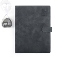Portefeuilles de direction en cuir PU format A4 avec logo personnalisé style professionnel 2025 avec blocs-notes détachables