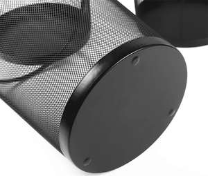صندوق نفايات ورقي من سلك المكتب والمنزل معدني أسود مربع القاع دائري - Product Image 5