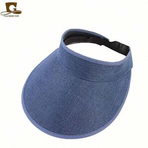 Chapeau de soleil unisexe en lin à large bord, couleur unie, pour l'été, la plage, la pêche, les fêtes, le golf et les activités de plein air, vente en gros à prix abordable - Product Image 5