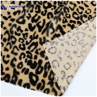 Tissu Velours Velboa Super Doux 100% Polyester à Motif Animal Léopard pour Canapé - Tissu d'Ameublement Hometextile