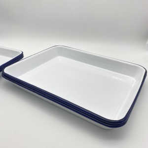 기구 담그기 의학 의학 외과 저장 그림 음식 빵 쿠키 저장 홈 에나멜 사각 트레이 - Product Image 5