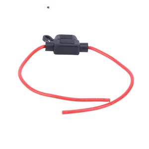 WELFNOBL <span class=keywords><strong>Haute</strong></span> <span class=keywords><strong>Qualité</strong></span> Auto Noir 2-40A 32V Mini Cuivre Rouge Fils Bateau Voiture Camion En Ligne Étanche Porte-Fusible <span class=keywords><strong>Lame</strong></span> Fusibles Clip - Product Image 4
