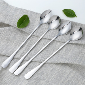 Cuchara Mezcladora de Acero Inoxidable con Mango Largo, Accesorio para Café y Té, Cuchara Redonda de Color Sólido, Cuchara Puntiaguda - Product Image 2