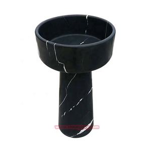 Lavabo de baño de piedra natural Lavabo de pedestal independiente de mármol usado - Product Image 3