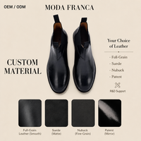 Maßgefertigte Herren-Leder-Chelsea-Stiefel mit Elastischem Einsatz, Slip-On, EVA-Außensohle, Business-Anzugstiefel, OEM ODM Private Label, 120 MOQ