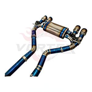 Tubo de Escape de Alto Flujo Vortex Titanium para BMW M3 F80 M4 F82 3.0T S55, Sistema Catback con Válvulas y Cuatro Salidas Azules - Product Image 3