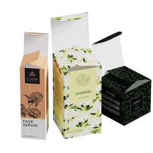 High-End Custom <b>White</b> Card <b>Box</b>, Recyclable Die-cut Folding Flat Paper Packaging <b>White</b> Card <b>Box</b> Perfume Lipstick Packaging <b>Box</b> - Product Image 2