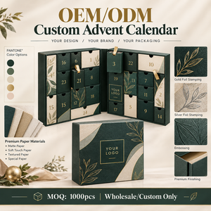 Premium Custom Printed Empty Luxury Rigid Cardboard Advent <strong>Christmas</strong> Calendar <strong>Gift</strong> <strong>Box</strong> <strong>for</strong> Cosmetics Beauty Products - Product Image 1
