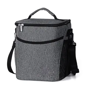 비즈니스 에코 재사용 열 단열 캐리 푸드 배달 가방, 성인용 맞춤형 왁스 칠 점심 보관 가방
