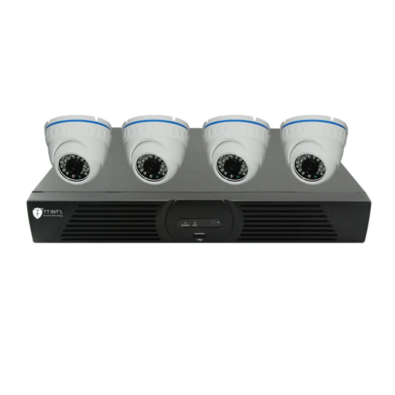Камера видеонаблюдения H265 1080P Full HD, 4-канальная, DVR с AHD купольной камерой и 5 в 1 XVR