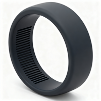 Bague de mariage en silicone personnalisée pour hommes Bagues de mariage en caoutchouc métallique de 8mm à un prix abordable