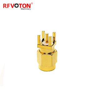 Connecteur coaxial RF plaqué <span class=keywords><strong>or</strong></span> SMA mâle pour carte de conversion PCB, 6,5 mm x 6,5 mm, conforme RoHS, en stock – Fournisseur d'usine - Product Image 1