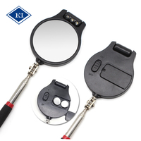 Miroir d'inspection télescopique à 3 LED, miroir circulaire pivotant rond de 80 mm, extensible de 30 à 89 cm, outil de réparation automobile