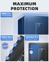 Caja Fuerte Biométrica con Huella Dactilar, Caja Fuerte Digital con Panel Táctil, Caja Fuerte de Seguridad para Dinero, Efectivo, Documentos, Hogar, Hotel
