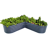 Jardinière rectangulaire moderne et écologique pour plantes, fleurs, légumes, pour cour, balcon, toit