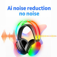2.4G HiFi Qualité Sonore Silencieux Partie Casque 0 Retard 3D Stéréo Son Changement De Couleur Casque Ai Annulation Du Bruit
