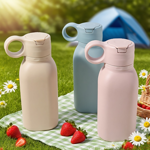 Custom Logo Stainless Steel Vacuum Insulated Water <b>Bottle</b> with Carry Loop Leakproof Sports <b>Flask</b> for Cycling Travel - Product Image 6