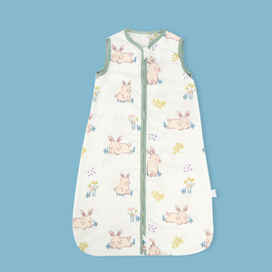 Vente en gros 1.5 <span class=keywords><strong>tog</strong></span> sac de couchage pour bébé 100% coton imprimé sans manches fermeture éclair couverture portable pour bébé sacs de couchage pour nouveau-né - Product Image 4