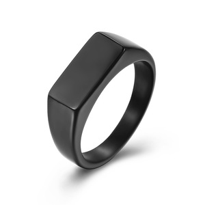 Minimalist geometric design <b>titanium</b> steel <b>ring</b>, unisex, smooth finish, street style model jewelry. - Product Image 5
