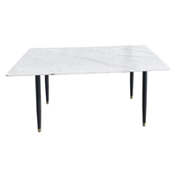 Table à manger de luxe moderne convertible en pierre frittée avec pieds, portable pour la maison, les restaurants, les hôtels et les appartements (vente en gros)