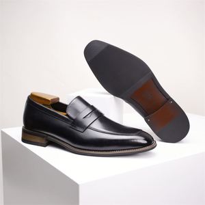 Handcrafted <b>Men's</b> Leather Shoes Business Loafers Top Grain Leather <b>Slip</b> <b>Ons</b> <b>Slip</b> on Casual Shoes Loafers - Product Image 5
