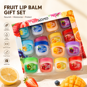 Ensemble de baumes à lèvres aromatisés aux fruits 8 en 1, soin des lèvres hydratant naturel et biologique, coffret cadeau pour enfants et adultes, OEM - Product Image 2