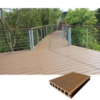 Planches de terrasse composites modernes de première génération en gros, planches de terrasse carrées pour aménagement paysager de jardin, revêtement de sol pour extérieur