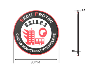 Écusson personnalisé en PVC/caoutchouc 2D/3D avec logo, à fixation auto-agrippante, gaufré, pour vêtements, chapeaux et sacs - Product Image 2