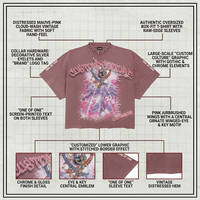 Camiseta Personalizada de 300 g/m², 100% Algodón, con Cuello Perforado, Estampado Gráfico, Corte Cuadrado, Estilo Urbano, Oversize