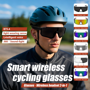 Lunettes <span class=keywords><strong>de</strong></span> soleil <span class=keywords><strong>de</strong></span> musique sans fil Smart Ai Sports Cycling Lunettes avec verre polarisé UV400 pour les activités <span class=keywords><strong>de</strong></span> plein air - Product Image 2