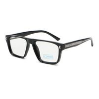 Lunettes carrées anti-lumière bleue avec monture TR90, branches à rivets métalliques, pour ordinateur, jeux et verres correcteurs