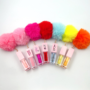 Bán buôn Vegan Lip Plumper dầu thay đổi màu sắc trái cây có hương vị Glossy lỏng với móc chìa khóa Lip Moisturizer - Product Image 3