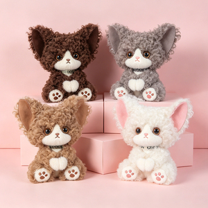 Bobova Devon Rex <strong>Cat</strong> <strong>Plush</strong> Stuffed Animal Soft Fluffy Embroidered Mesh Lining Calming Comfort Toy Gift for All Ages Polyester - Product Image 3