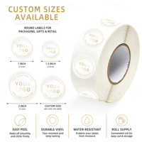 Rouleau d'étiquettes autocollantes en PVC personnalisées, résistantes aux intempéries, en vinyle adhésif pour l'étiquetage des emballages de produits